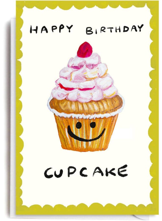 Jolly Awesome Happy Birthday Cupcake Greeting Card (11.4 x 16.2 cm)